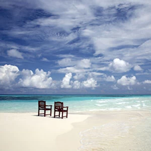 Two Chairs on Beach, Kuredu, Maldives