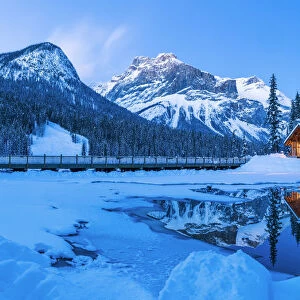 Chalet in Winter, Emerald Lake, British Columbia, Canada