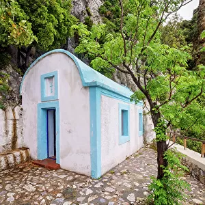Chapel of Saint John the Theologian near The Cave of Pythagoras, Mount Kerkis, Samos Island, North Aegean, Greece