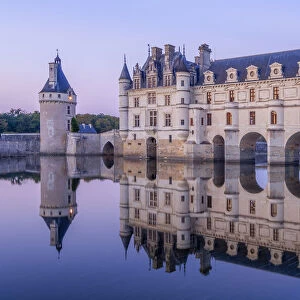 Chateau de Chenonceau with Cher river, UNESCO World Heritage, Indre et Loire, Centre, France