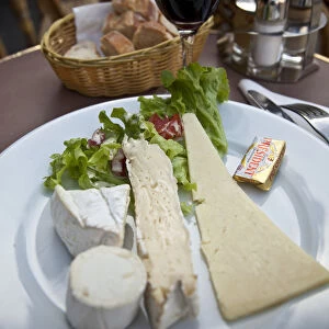 Cheese and wine in cafe / Bistro, Latin Quarter, Paris, France