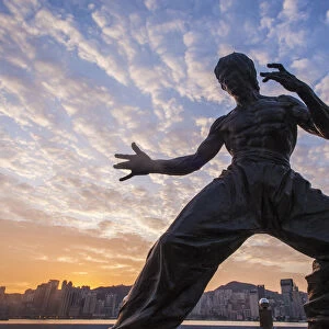 China, Hong Kong, Kowloon, Tsim Sha Tsui, Avenue of the Stars, Bruce Lee Statue