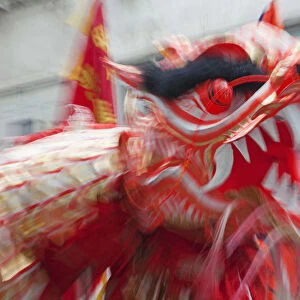 China, Hong Kong, Tai Kok Tsui Temple Fair, Dragon Dance