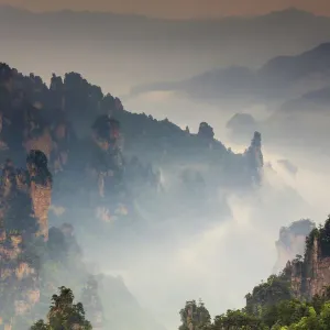 China, Hunan, Zhangjiajie National Forest Park, also called the Halleluja mountains China, Hunan, Zhangjiajie National Forest Park, also called the Halleluja mountains