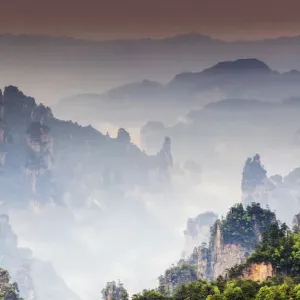 China, Hunan, Zhangjiajie National Forest Park, also called the Halleluja mountains China, Hunan, Zhangjiajie National Forest Park, also called the Halleluja mountains