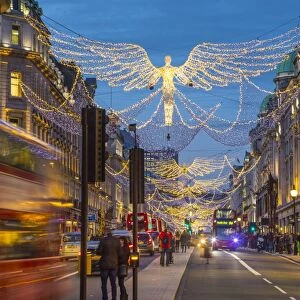 Christmas decorations on Regents Street, London, England