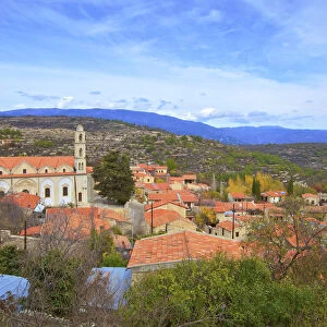 Church of the Annunciation and the Village of Lofou, Troodos Mountains, Cyprus, Eastern