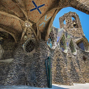Church of Colonia Guell, Coloma de Cervello, Catalonia, Spain
