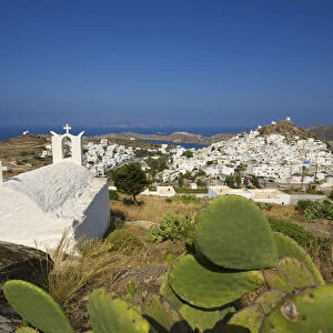 Church above Ios Town, Ios Island, Cyclades, Greece
