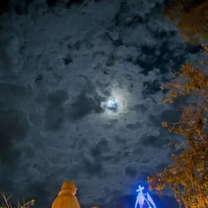 Church at night, Leticia, Colombia