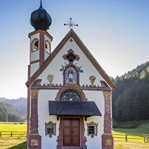 Church of St. John in Ranui, Funes valley, South Tyrol, Italy