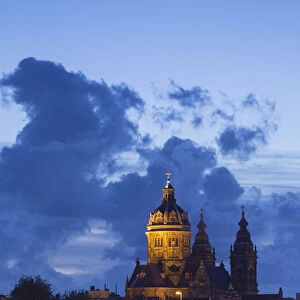 Church of St Nicholas at dusk, Amsterdam, Netherlands