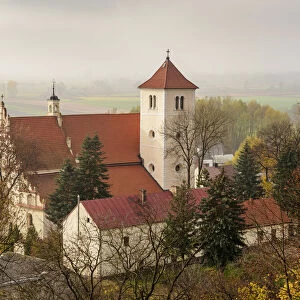 Church of St. Stanislaus and St. Margaret, elevated view, Janowiec, Lublin Voivodeship