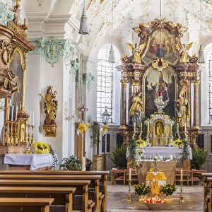 Church of St. Valentin in Marzoll near Bad Reichenhall, Upper Bavaria, Bavaria, Germany