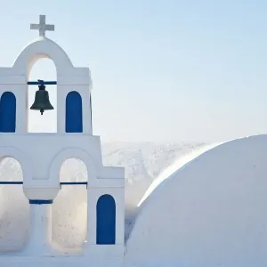 Santorini Church Tower Print, Greece Santorini Church Tower Print, Greece