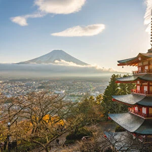 Chureito Pagoda with Mt Fuji, Fujiyoshida, Yamanashi prefecture, Japan