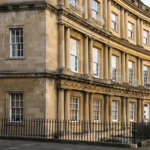 The Circus, a historic ring of large townhouses in Bath, Somerset, England