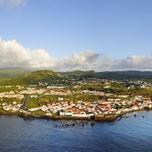 The city of Horta and the Porto Pim district. Faial, Azores islands, Portugal