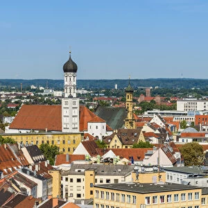 City skyline, Augsburg, Bavaria, Germany