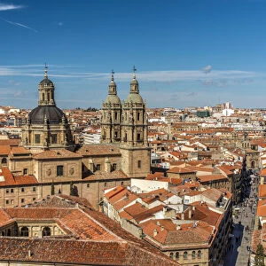City skyline with La Clerecia church, Salamanca, Castile and Leon, Spain