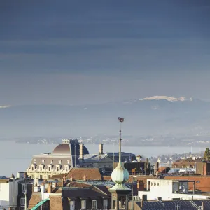 City skyline, Lausanne, Vaud, Switzerland