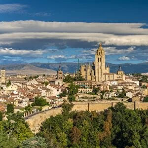 City skyline, Segovia, Castile and Leon, Spain