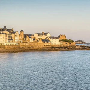 The city at sunrise. Roscoff, Finistare, Brittany, France