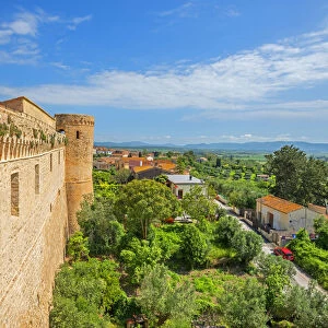City wall of Magliano in Tuscany, Grosseto, Maremma, Tuscany, Italy
