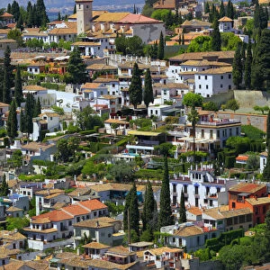 Cityscape from Alhambra, Granada, Andalusia, Spain