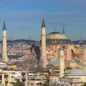 Cityscape with Hagia Sophia, Ayasofya, Istanbul, Turkey