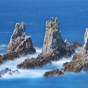 Cliff landscape with rock needles - Spain, Asturias, Eo-Navia, Luarca