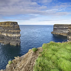 Cliff landscape with rock tower - Ireland, Mayo, Ballycastle, Downpatrick Head