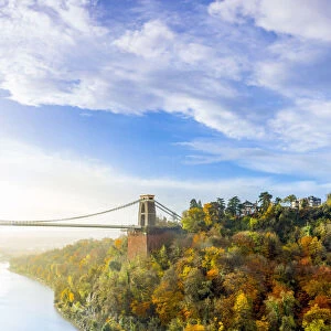 Clifton Suspension Bridge spanning the river Avon and linking Clifton and Leigh Woods