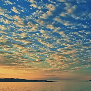 Clouds at sunrise on Lake Superior (Great Lakes) Rossport, Ontario, Canada