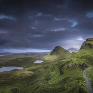 A cloudy night in Quiraing, Scotland, United Kingdom A cloudy night in Quiraing, Scotland, United Kingdom