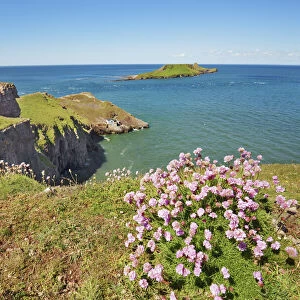 Coast landscape at Rhossili Bay - United Kingdom, Wales, Swansea, Gower
