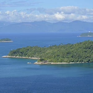 Coastline near Ilha Grande seen from the mainland near Mambucaba, South of Angra dos Reis