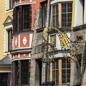 Colorful buildings in the old town, Innsbruck, Tyrol, Austria