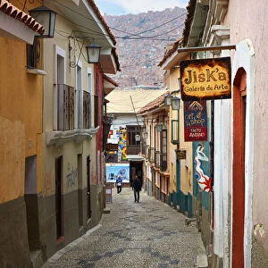 The colorful "Jaen Street"in the Old Town of La Paz, Bolivia