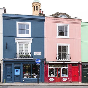 Colourful buildings on Portobello Road, Notting Hill, London, England
