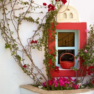 Colourful Window Detail, Oia, Santorini, Greece