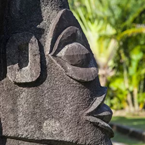 Cook Islands, Rarotonga, Punanga Nui Cultural Village and Market, Polynesian stonework