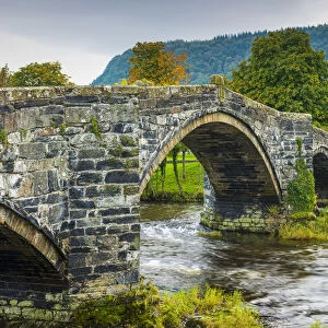 Cottage & Bridge in Autumn, LLyanwrst, Conwy, Wales