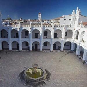 Courtyard of Convento de San Felipe Neri, Sucre (UNESCO World Heritage Site), Bolivia