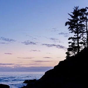 Cox Bay beach at sunset, Tofino, British Columbia, Vancouver Island, Canada