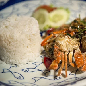 Crab with Rice, Sailing Club, Kep, Cambodia, Indochina, Asia