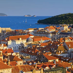 Croatia, Dalmatia, Dubrovnik, Old Town (Stari Grad) from Old Town Walls