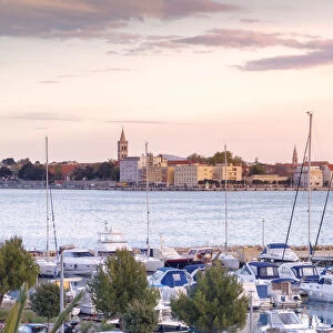 Croatia, North Dalmatia, Dalmatian coast, Zadar, Zara, boats in the Tankerkomerc harbour