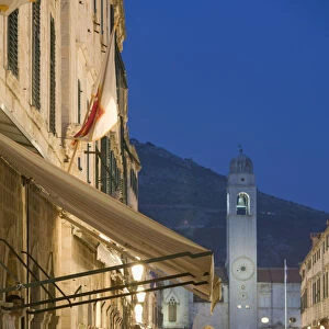 Croatia, Southern Dalmatia, Dubrovnik, Old Town, the Placa, cafe