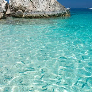 Crystalline water in Cala Mariolu beach, Baunei, Ogliastra province, Sardinia, Italy